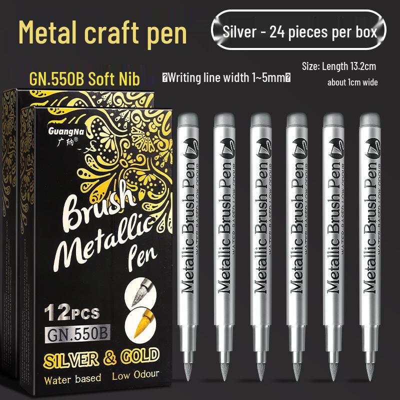 Pennarello Metallico Oro & Argento Impermeabile per Biglietti d'Auguri & Artigianato