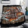 Street dark gorilla wolf truckPrint Flannel Blanket,High quality Comfortable for All Seasons,Home Decor,Warmth and Comfort,Perfect for Christmas Gifts