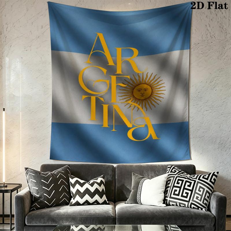 Argentina Wall Tapestry Aesthetic Wall Hanging Printed Fabric Blanket Decorative Tapestries for Bedroom Living Room Home Decor