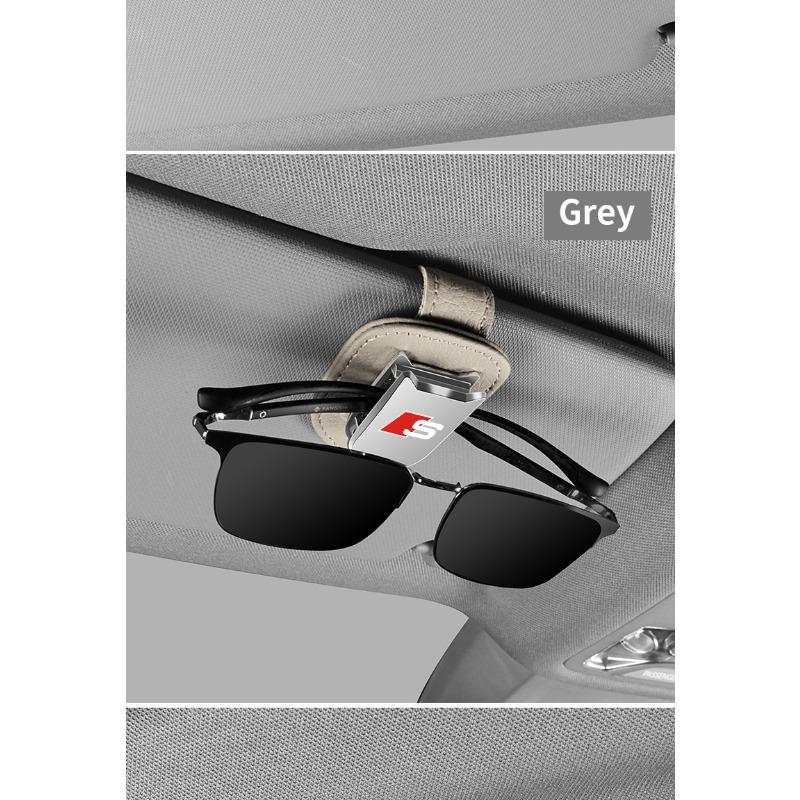 Car Auto Sun Visor Glasses Box Sunglasses Clip Card Ticket Holder Stand for Audi A3 A4 B5 B6 A3 8P 8V 8L A5 A6 C6 C5 A1 A7 A8 Q2 Q3 TT RS3 RS4