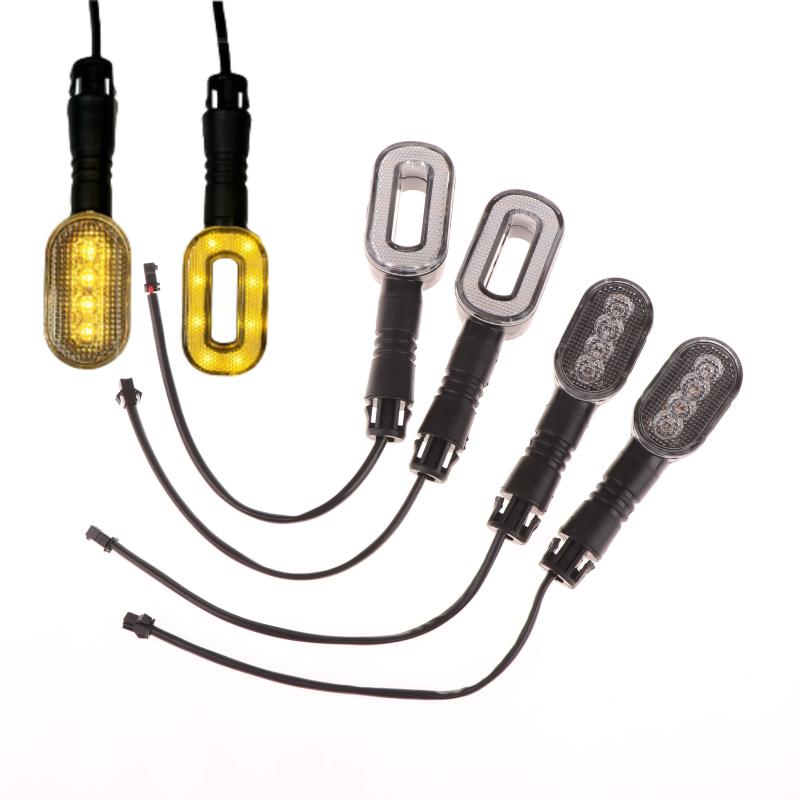 2Pcs Bicycle Turn Signal Horn Taillight 36V/48V/60V/72V Bike Light Warning Lamp For Electric Throttle Motorcycle Scooter Parts