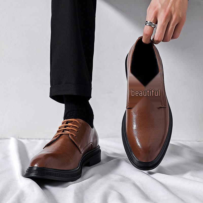 Men's Formal & Casual Leather Shoes: Soft Sole, Korean & British Style, Perfect for Weddings and Business