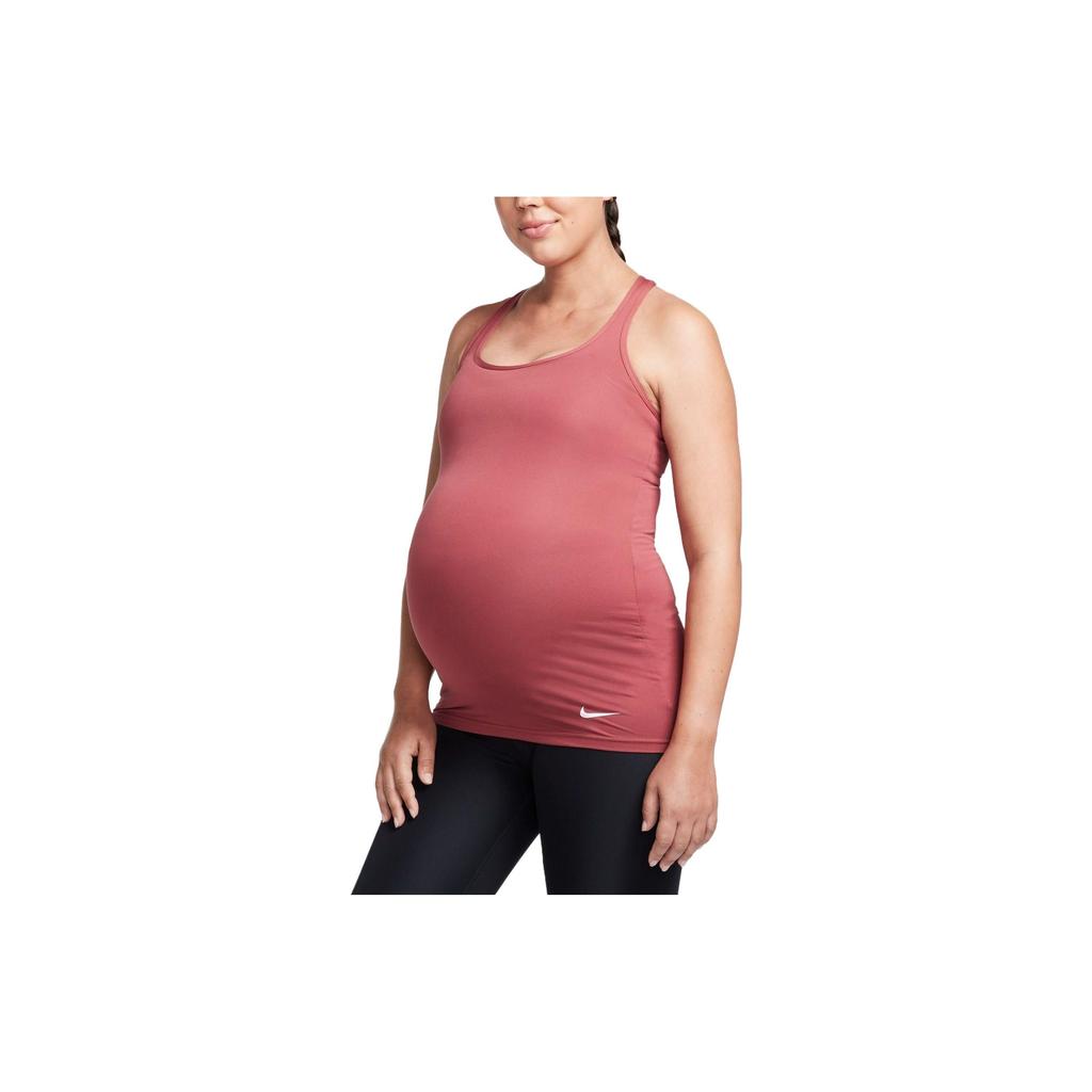 Nike Maternity Series Solid Quick-Dry Comfortable Breathable Sports Tank Top Women Tops Cedar-Red DR2556-661