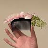 Hairpin 3D Artificial Flower Decor Hair Comb Easy To Wear Broken Hair Fixer Outdoor Travel Hair Stick Hair