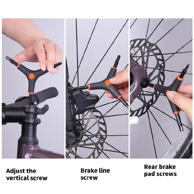 Wear Resistant Inner Hexagonal Spanner 3 Way Bike Hexagonal Service Repair Tool Y Type Wrench Bicycles Maintance Tool