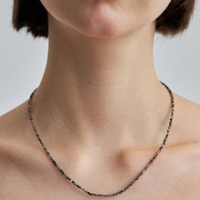 FLIT SAND GEM BALL NECKLACE (BLACK)