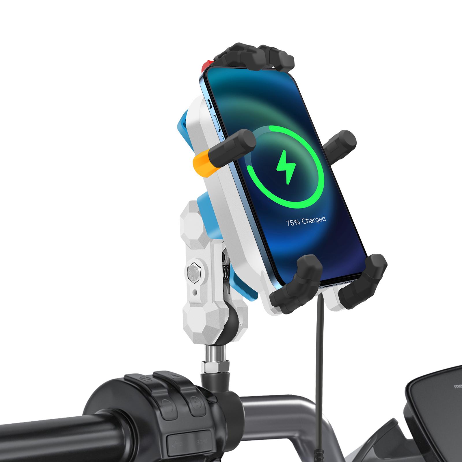 Шарнирная головка M8/M10 + амортизирующий кронштейн для телефона Беспроводная зарядка 15 — фото 17