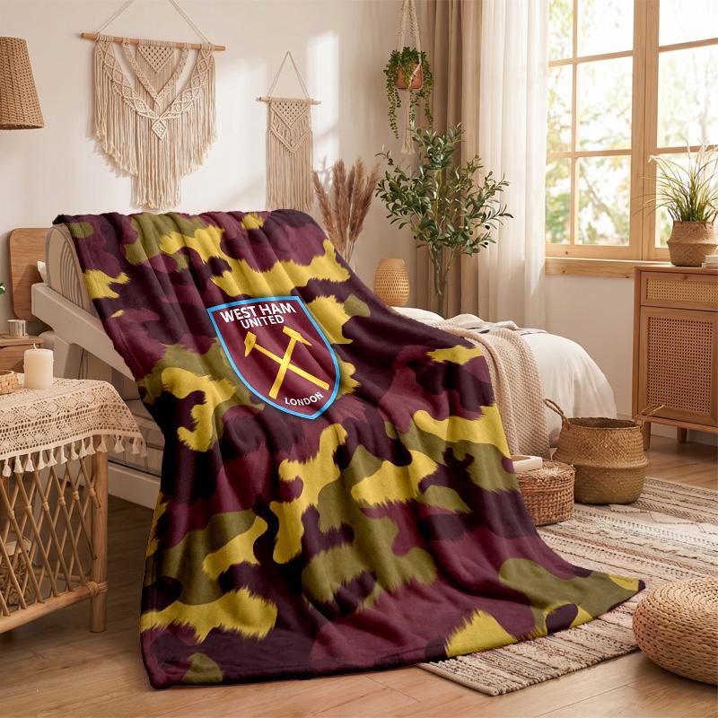 West Ham United Fußball Druck Flanell Decke Weich Warm Sofa Bett Überwurf Decke Für Zuhause Büro Schlafzimmer
