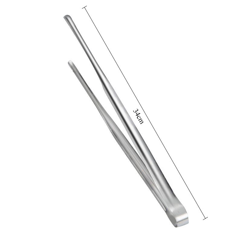 Stainless Steel Grill Tongs Food Clip BBQ Steak Clip Bread Tong Cooking Utensils Party Non-Slip Kitchen Gadgets Accessories