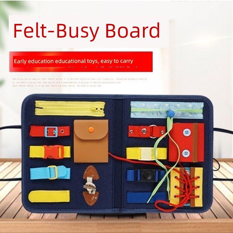 

Новинка Фетровая обучающая доска Детская тканевая книга Бизиборд Развивающие игрушки для раннего детства Книга с отрывными страницами Развитие мелкой моторики Satchel No Letter