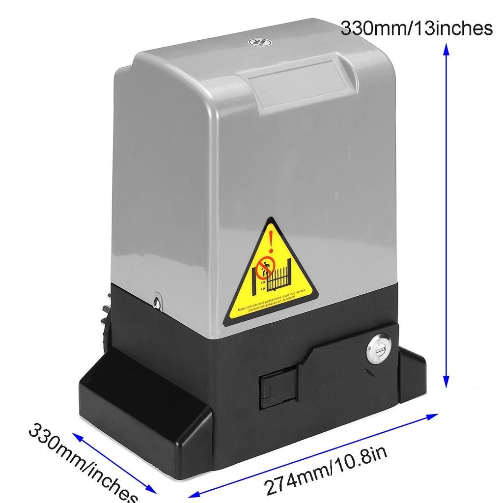 IP44 800-1600KGS 220VAC Sliding Gate Operator Opener of ACDC Motor As Door Closer Engine with Safety Sensor Wifi Controller Kit 370W