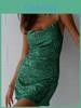 Sexy Bodycon Jurk met Spaghettibandjes en Pailletten voor Nachtleven en Clubkleding