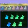 Adorabile Coniglietto Resina Luminoso al Buio Miniatura per Terrari e Espositori