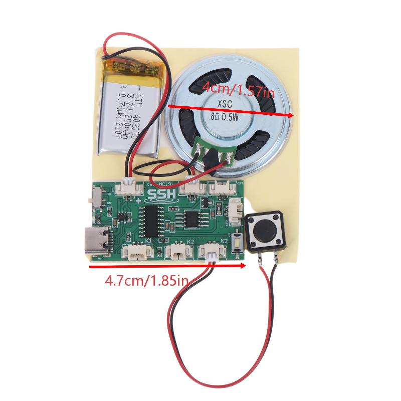 Wiederaufladbares MP3-Soundmodul Licht Magnetischer Auslöser Steuerung Mit Lautsprecher Für DIY Kühlschrankmagnet Musikdose Handgemachtes Bastelset