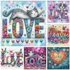 LOVE Animal Printed Cross Stitch Kit DIY 11CT Embroidery Craft Set Home Decor