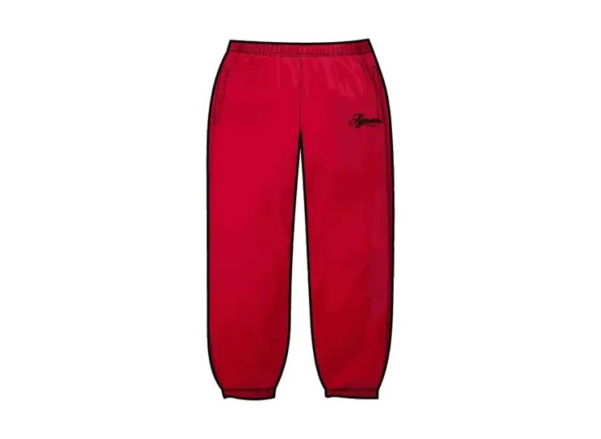 790486 Supreme Velour Mesh Track Pant  Red M