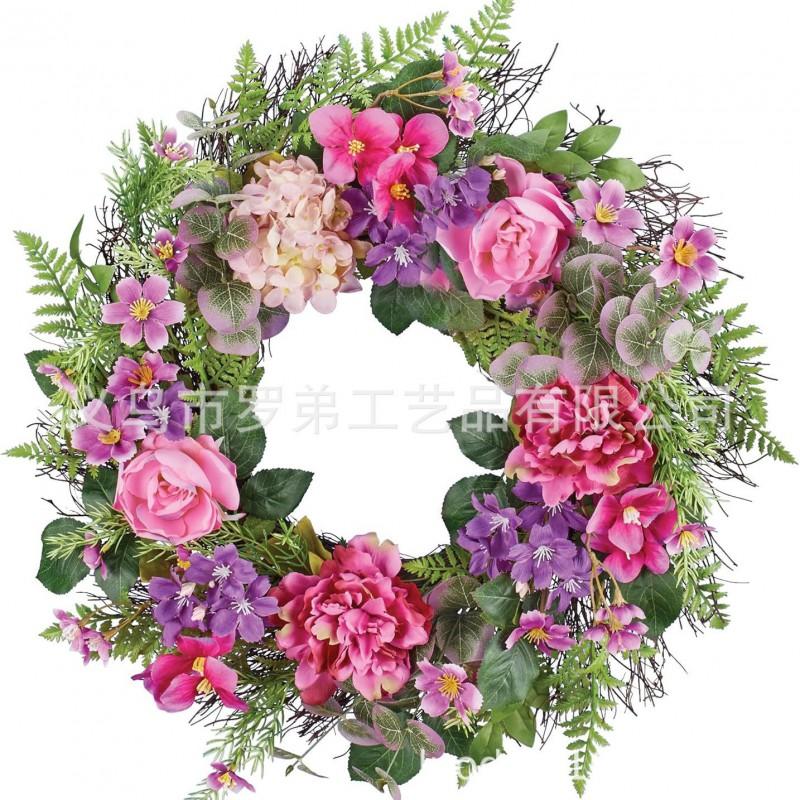 Artificial Flower Wreath Easter Valentines Day Hotel Restaurant Door Decorations