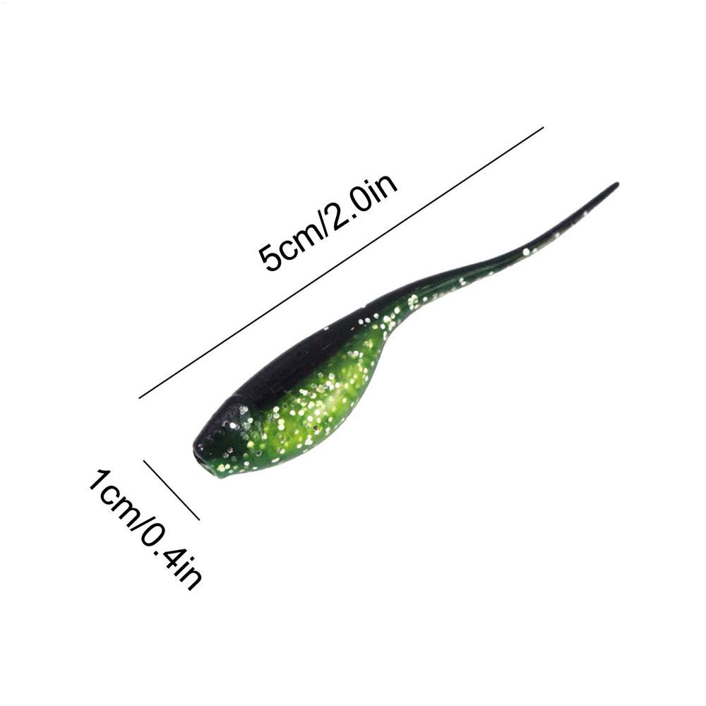 Fishing Lure Soft Compact Bass Baits Realistic Fish Luring Tools Bright Color Freshwater Angling Baits for Pond River Lake