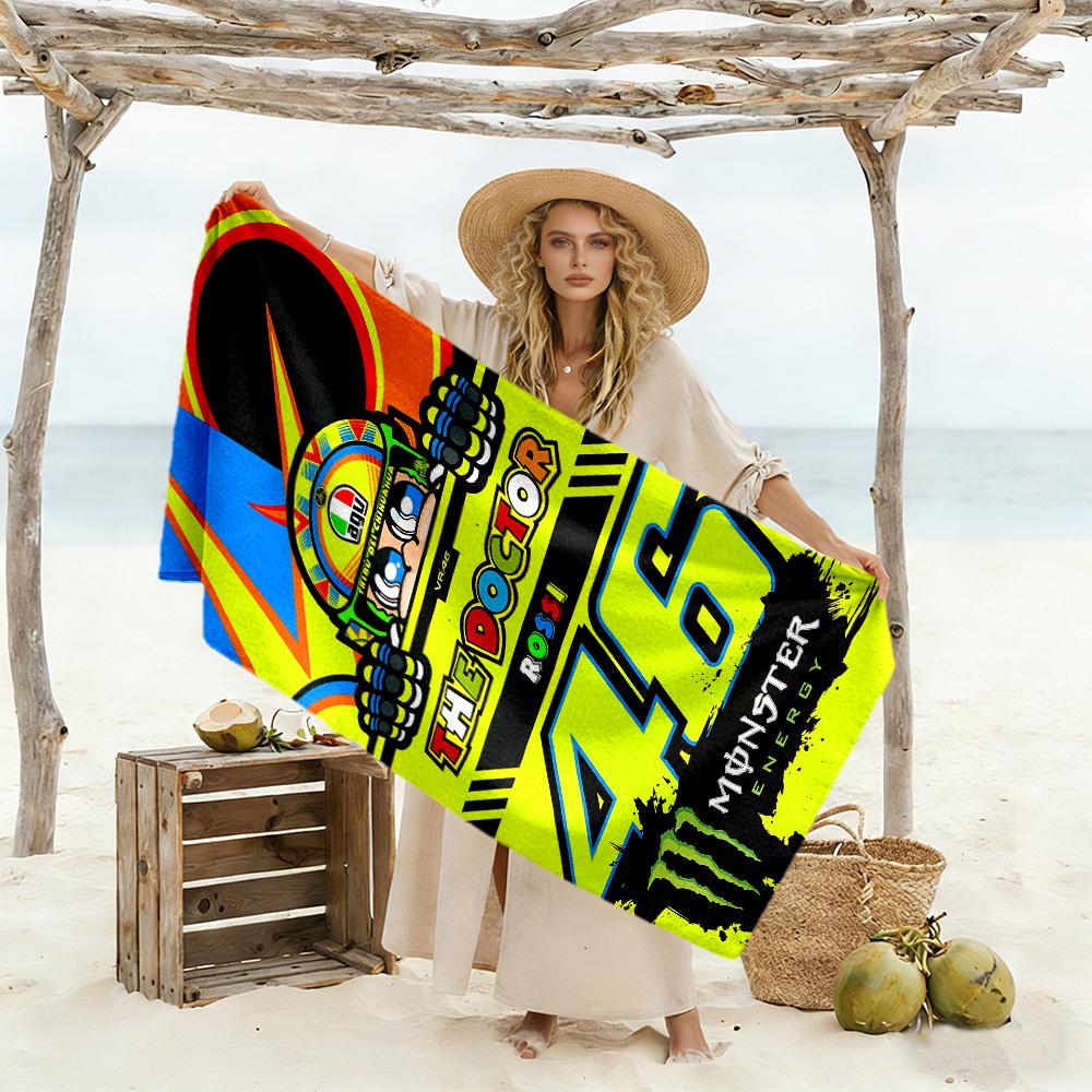 Vr46 soft beach towel soft Applicable to multiple scenarios Fashion Lovers Wedding Party Gift