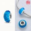 Brand New Copper Metal Colored Shiny Murano Glass Bead Components Round Charm Bead Components Compatible With Authentic Original Bracelet High