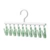 Socks    Multifunctional 360 Degree Rotating 10 Clips Socks Drying Rack for Dormitory Home Balcony