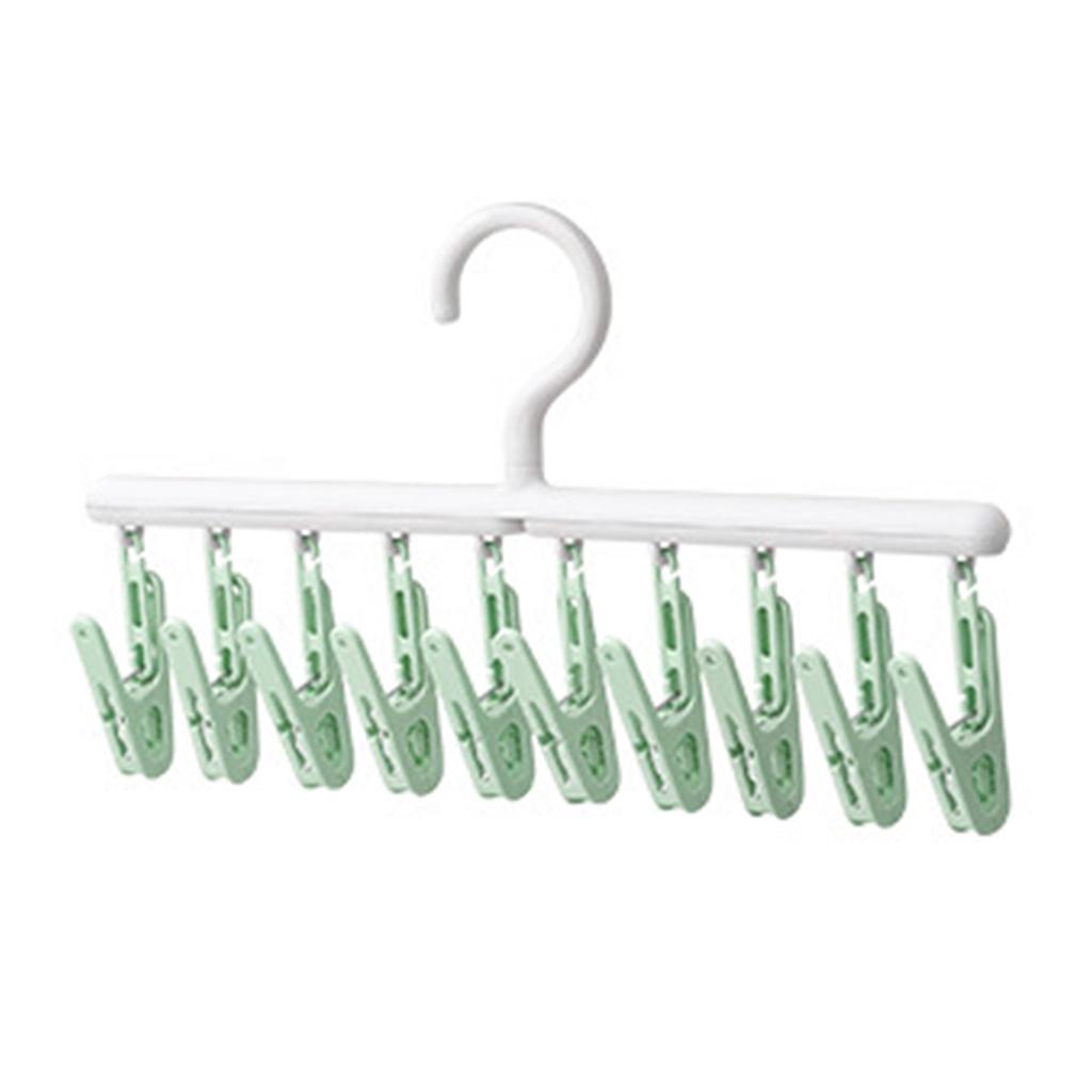 Socks    Multifunctional 360 Degree Rotating 10 Clips Socks Drying Rack for Dormitory Home Balcony