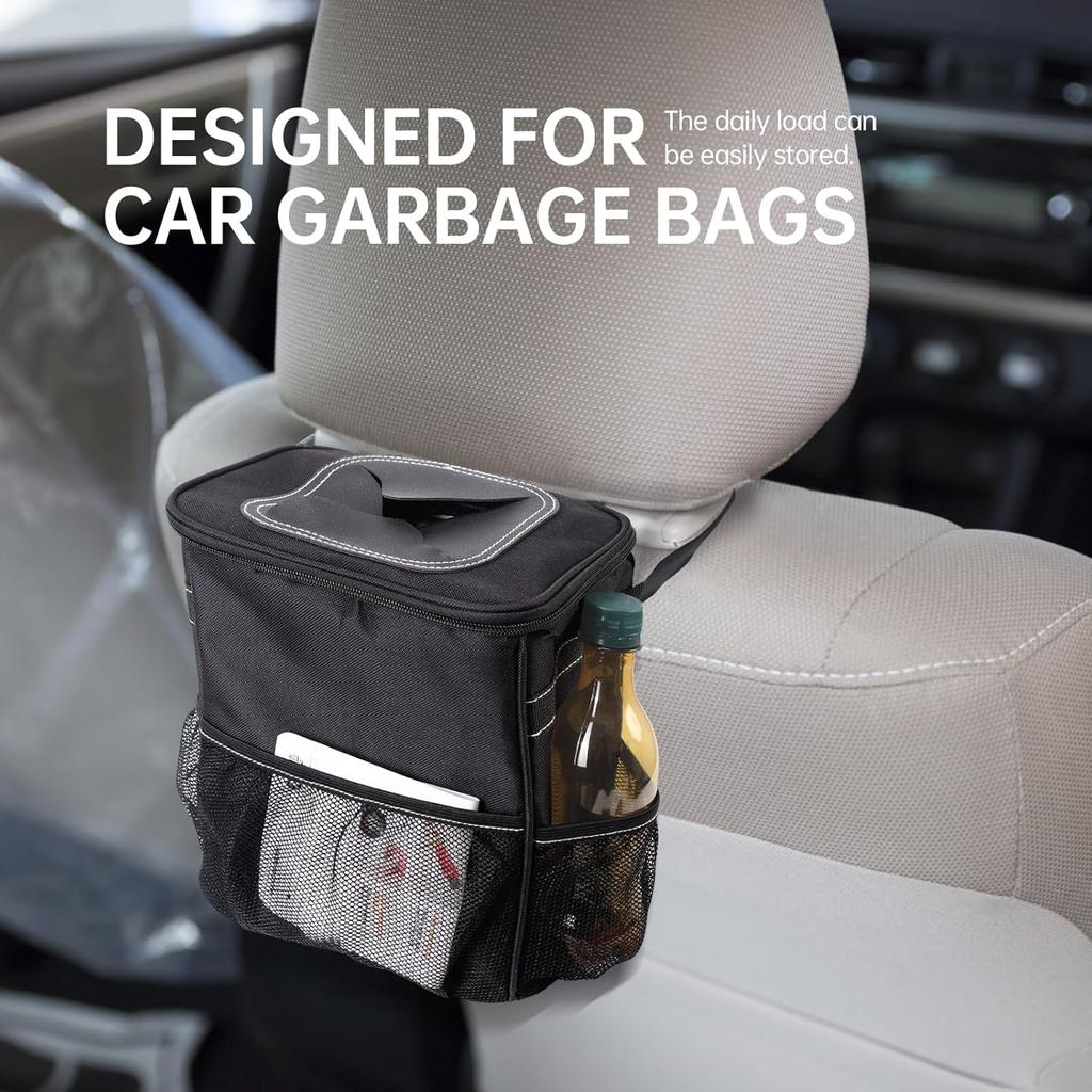 Car Trash Can Bags (5-Pack) Total 75 Bags- For Car