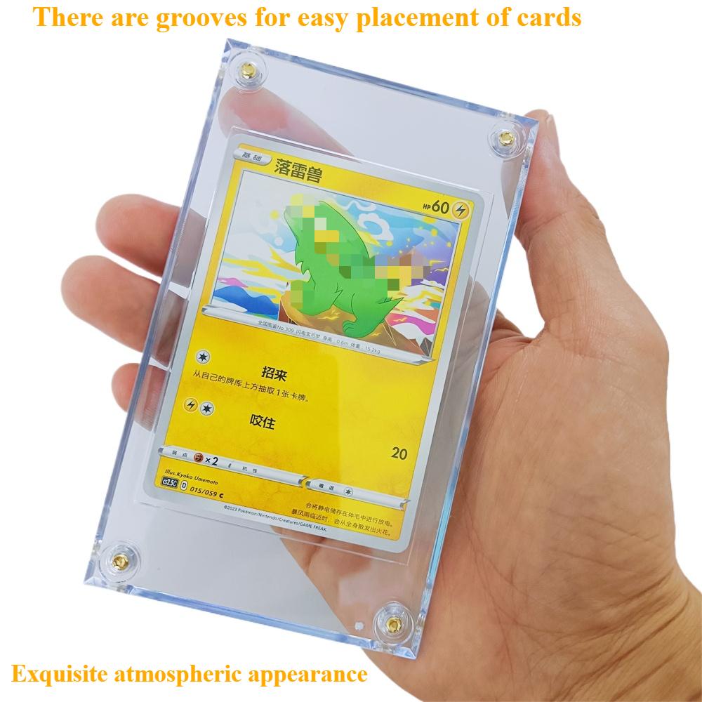 5pcs Card Holder Screw Trading Card Protector 35 PT Baseball Card Protectors for Football Sports Game Cards Storage Display