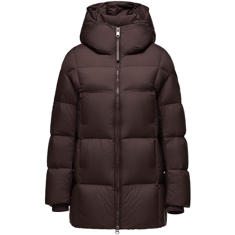 Tanboer Women s Mid-length Hooded Puff Down Jacket M