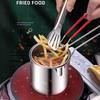 304 Stainless Steel Deep Fryer with Frying Basket Multifunction Small Pot Kitchen Specific Frying Chicken and Other Cooking Tool