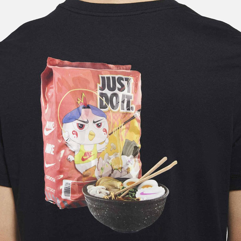Nike Casual Sport Cartoon Print Crew Neck Short Sleeve T-Shirt Men Tops Black DD1323-010