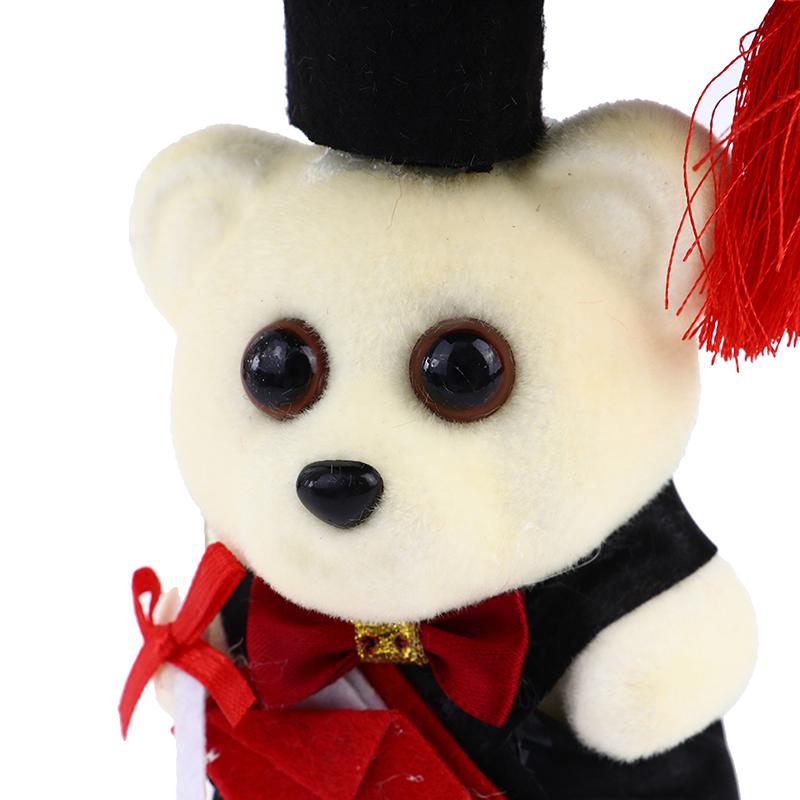 12Cm Standing Graduation Ceremony Bear Doll Flower Bouquet Decoration