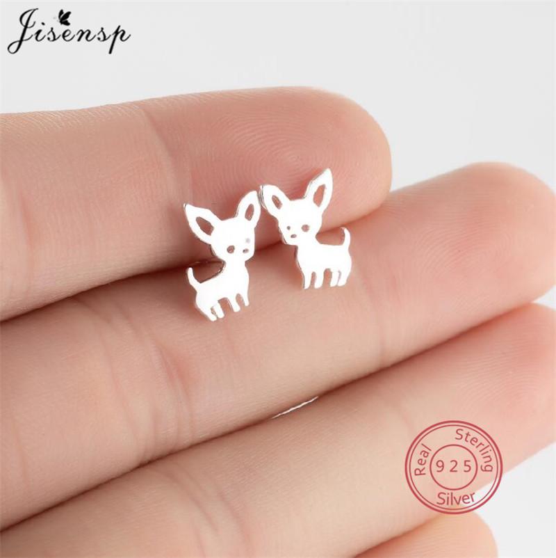 Minimalistische Kupfer 925 Mini Ohrstecker Damen Niedliche Chihuahua Hund Ohrringe Volleyball Herz Mandala Planet Ohrstecker Feiner Zirkon