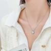 Gold-Plated Nickel Silver Four-Leaf Clover Necklace with Laser Engraved Double-Sided Pendant