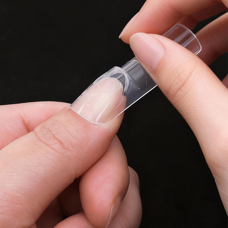 30/60/75/150 Stück Französische Dual-Formen 15 Größen Klar Wiederverwendbar Nagelverlängerung Builder Gel Französische Spitze Maniküre-Werkzeug DIY Kunst Salon