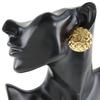 CHANEL COCO Mark Earring Matelasse vintage Plated Gold 42.5g Women Used