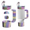 5 peças/conjunto Coloful Multi-Funcional Silicone Tumbler Cup Acessórios Kit para Stanley Quencher H2.0 40oz Tumbler, Capa de Copo Manga