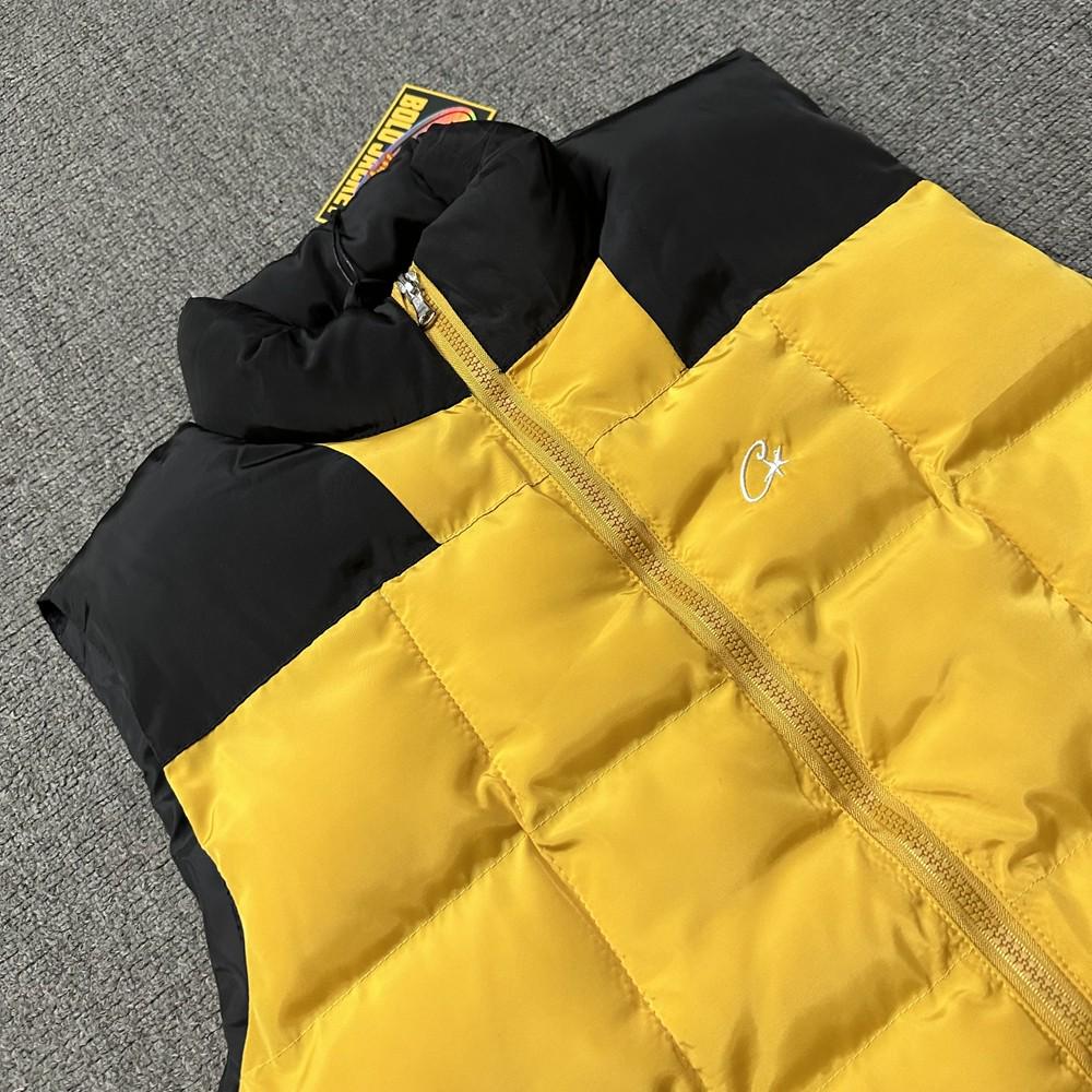 Unisex Trendy Color-Block Embroidered Down Vest
