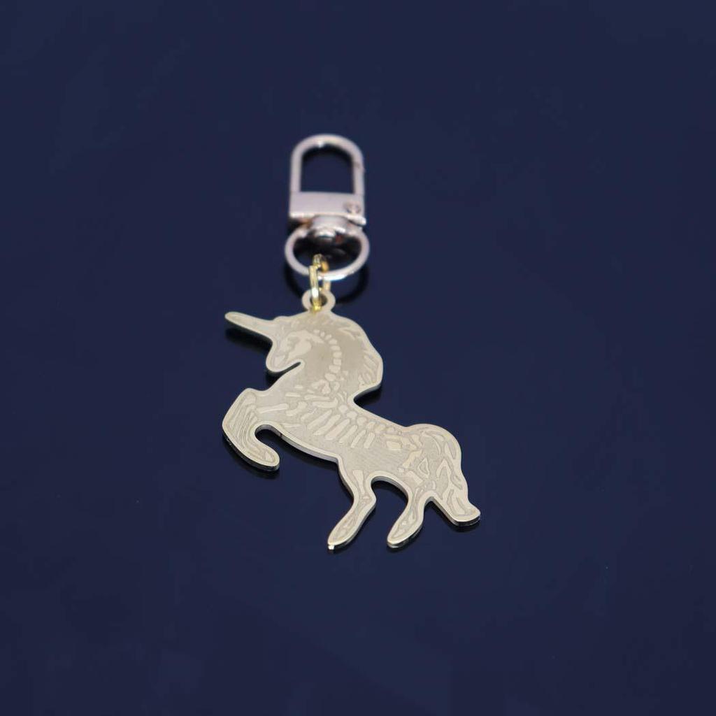 New Fashion Stainless Steel Pony Pendant Couple Keychain - Cute Animal Charm