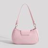 Fashiable Y2K Hot Girl Handbag, Motorcycle Style Solid Color Women's Bag, Commuting Heart Chain Shoulder Armpit Bags