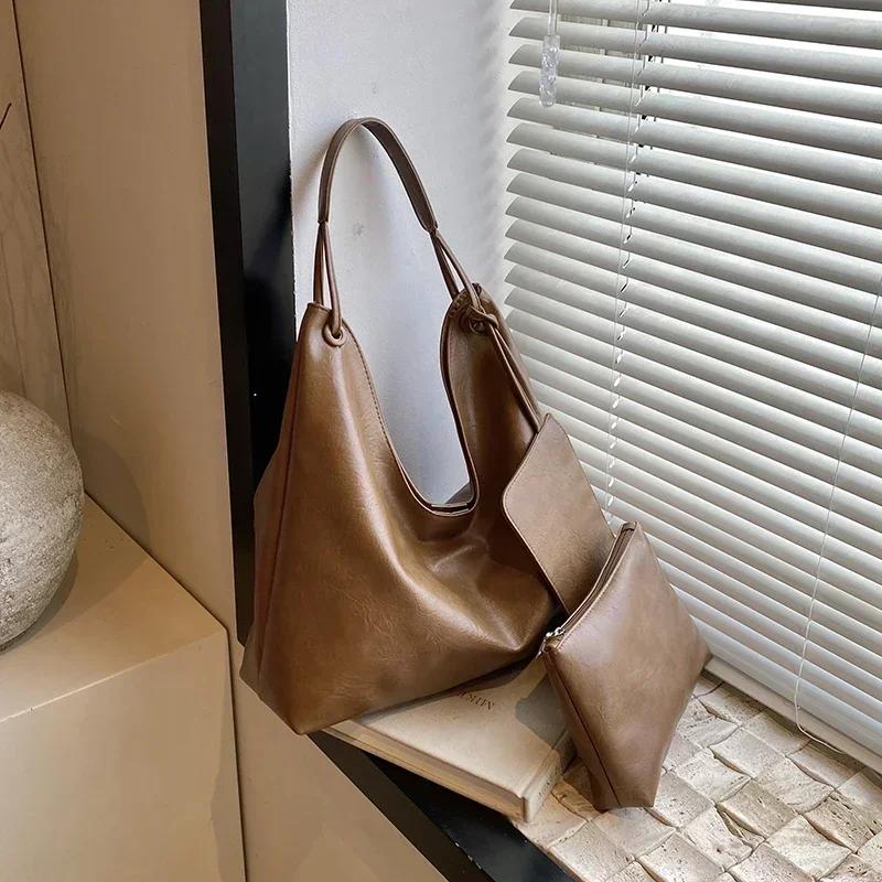 

PU Zipper Multi-functional Sweet Ladies Crossbody Bag Design Luxury Ladies Composite Bag Popular Shoulder Bag коричневий