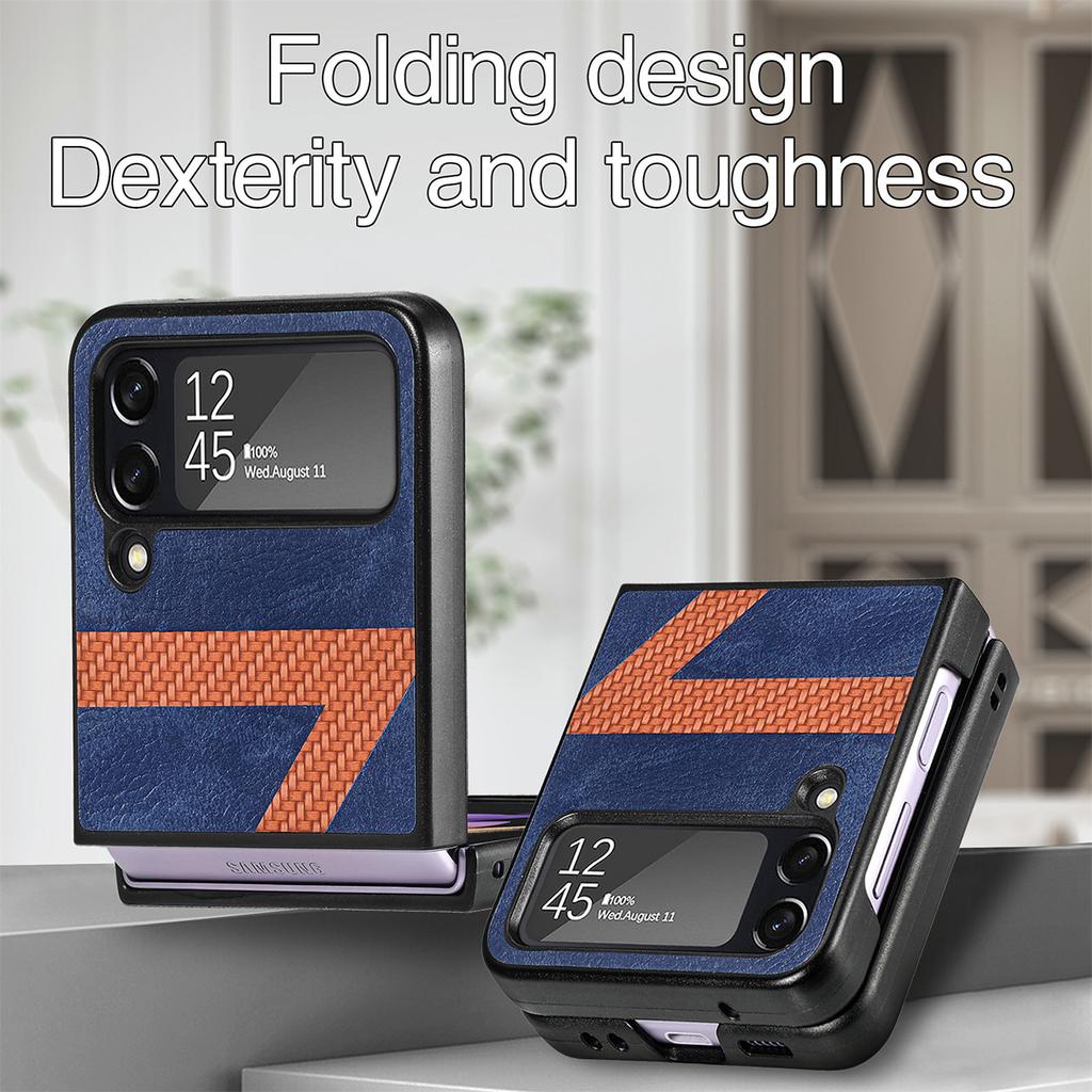 Mode Hybrid Farbe Handy Tasche Fall Für Samsung Galaxy Z Flip4 5g Flip 4 Zflip4 Klapp Leder Abdeckung für Samsung Flip4