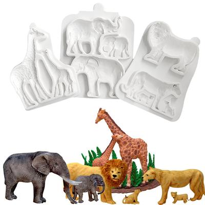 Fondantform, flexibel, antihaftbeschichtet, Silikon, Dschungeltier-Mousse-Fondantform, Kuchenladen