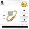 ORSA JEWELS Sparkling 925 Silver Clover Open Ring With 8A Premium Cubic Zirconia Jewelry for Women Luxury Gift LZR43