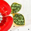 Women Brooch Flower Shape Enamel Oil Dripping Retro Anti-slip Polished Coat Collar Bag Scarf Hat Decoration Clothes Pin Party Banquet Clothing Jewelry