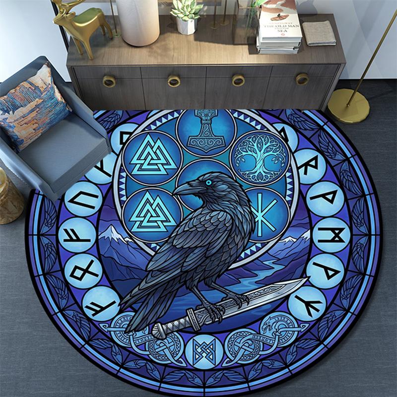 Boar Mythology Round Area Rug Under Office Chairs Bedroom Living Room Home Decor