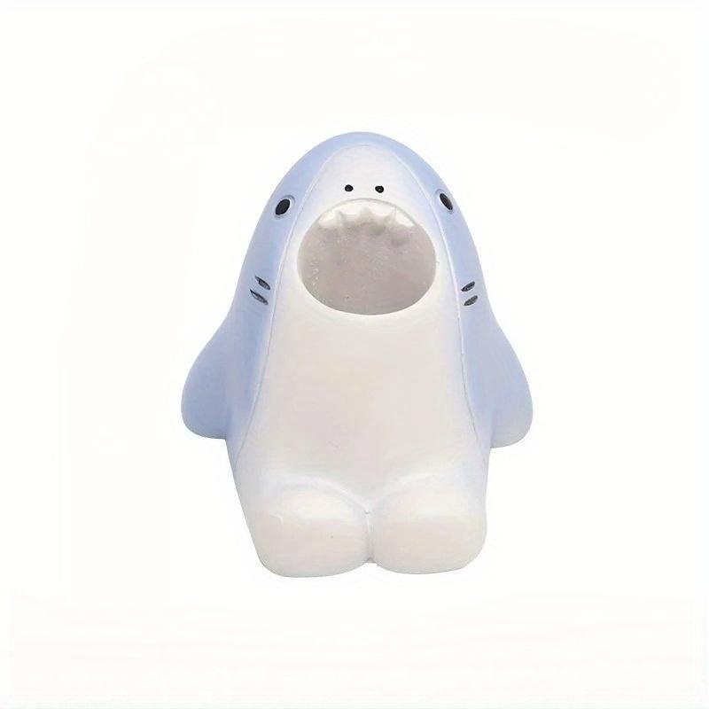 Portaspazzolini Animali Corgi Squalo Supporto Portaoggetti Organizer da Banco per Trucco Cancelleria Decorazione Bagno