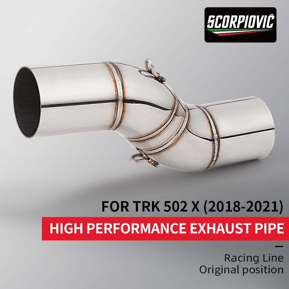 Exhaust System Suitable for Benelli TRK502X 502X and Series Motorcycles, Full System Mid-section Pipe from 2019-2020-202