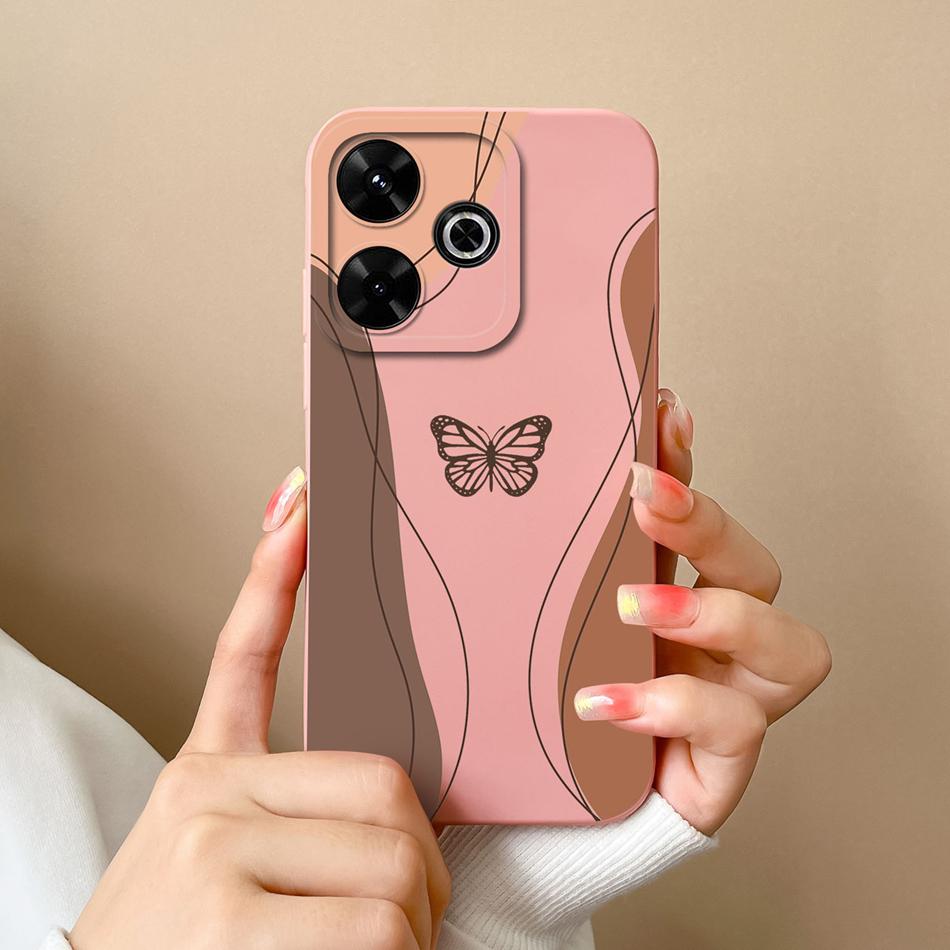 For Poco M6 Pro Case Stylish Anti Drop Funda For Xiaomi Poco M 6 M6Pro Liquid Silicone Full Protection Phone Back Cover Capa