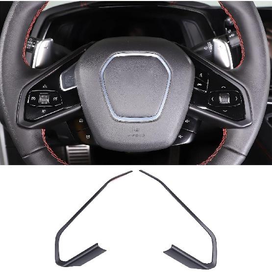 

Dashboard Button Frame Cover Trim Compatible with Chevrolet Corvette C8 Z06 2020-2025, Car Decoration Accessories (Carbon fiber pattern) матовый черный